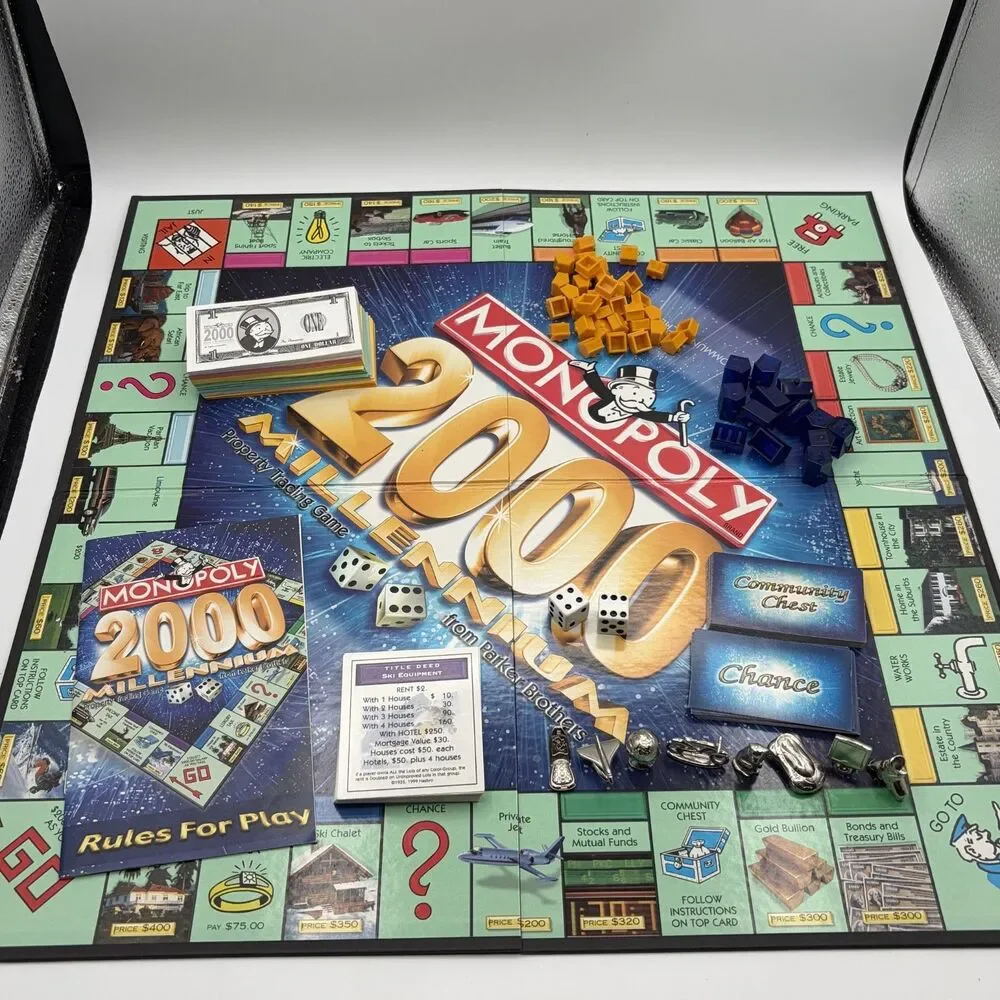 Monopoly 2000 Millennium Edition Board Game Parker Brothers Complete Vintage